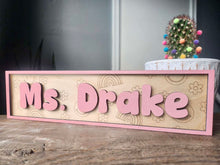 Load image into Gallery viewer, Custom Teacher Name Plate