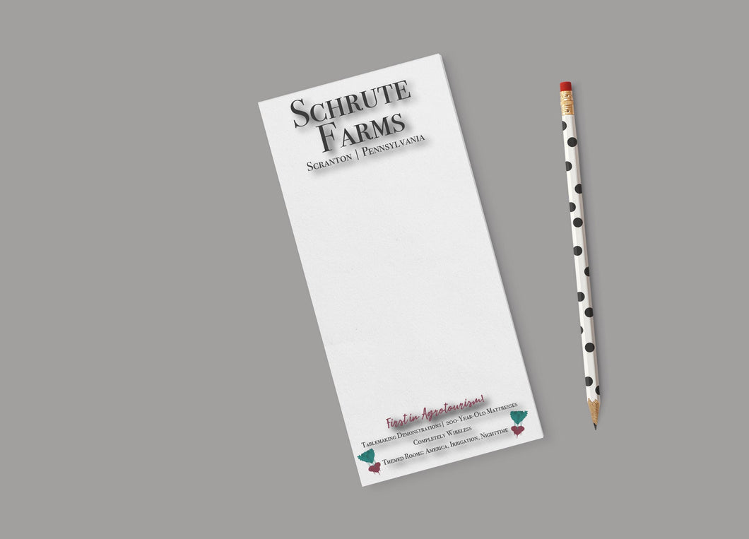 Schrute Farms Bed and Breakfast Notepad